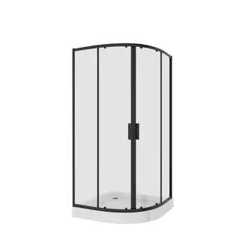 Душевой уголок Niagara Nova 80х80 NG-6886-08 BLACK стекло прозрачное, профиль черный