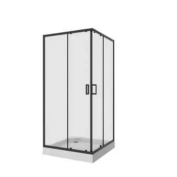 Душевой уголок Niagara Nova 80х80 NG-6888-08 BLACK стекло прозрачное, профиль черный