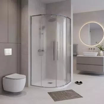 Душевой уголок Niagara Nova 80x80 NG-3625-34 стекло шиншилла, профиль хром, без поддона