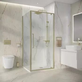 Душевой уголок Niagara Nova 80x80 NG-45-8ASG-A80SG-34 стекло прозрачное, профиль золото брашированное