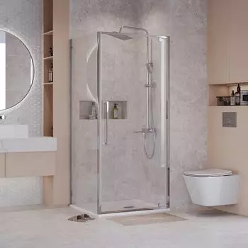 Душевой уголок Niagara Nova 80x80 NG-66-8A-A80-34 стекло прозрачное, профиль хром, без поддона