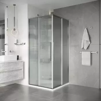 Душевой уголок Niagara Nova 90х90 NG-4623-34 стекло рифленое, профиль хром, без поддона