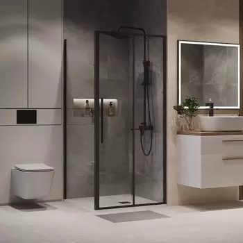 Душевой уголок Niagara Nova 90x100 NG-84-9AB-A100B-34 стекло прозрачное, профиль черный матовый, без поддона