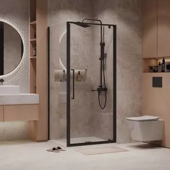 Душевой уголок Niagara Nova 90x80 NG-85-9AB-A80B-34 стекло прозрачное, профиль черный матовый, без поддона