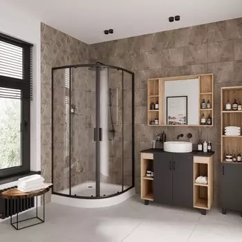 Душевой уголок Niagara Nova NG- 6807-08 BLACK 100x100 без поддона