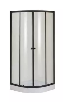 Душевой уголок Orange E01-100TB 100х100 см, с поддоном, профиль черный