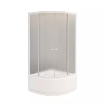 Душевой уголок Parly 80х80 ZF80 с поддоном, стекло матовое, профиль белый