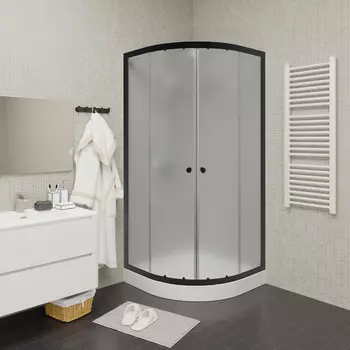 Душевой уголок Parly 80x80 ZF81B с поддоном, стекло матовое, профиль черный