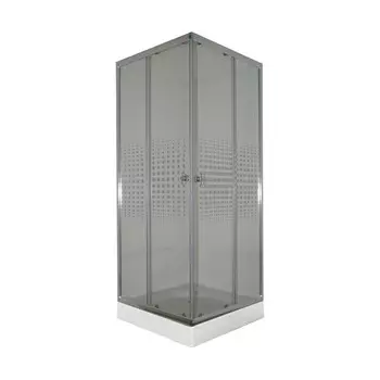 Душевой уголок Parly ZQ8111 80x80 с низким поддоном профиль хром