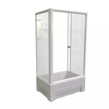 Душевой уголок Радомир Верчелли 119x81 1-03-1-1-0-0130 стекло прозрачное, профиль белый, левый