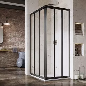 Душевой уголок Ravak ASRV3-90 черный+Transparent