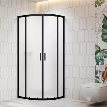 Душевой уголок RGW CL-56B 80x80 06095688-44 стекло рифленое, профиль черный, без поддона