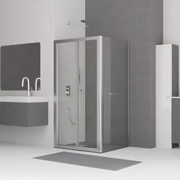 Душевой уголок RGW Classic 90x80 CL-41-1 (CL-21+Z-060-1) стекло прозрачное, профиль хром