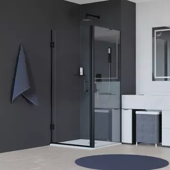 Душевой уголок RGW Hotel 60x120 350604562-014 стекло прозрачное, профиль черный