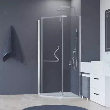 Душевой уголок RGW Hotel HO-081 100x100 см матовое стекло, профиль хром