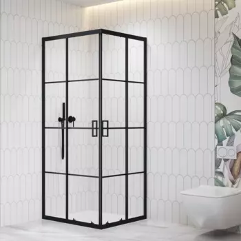 Душевой уголок RGW PA-34B 90x90 06083499-84 стекло прозрачное, профиль черный, без поддона