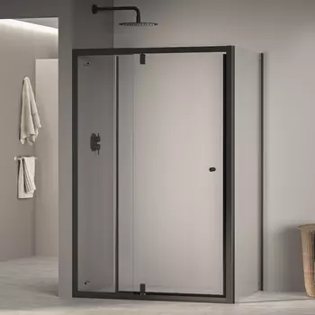 Душевой уголок RGW Passage 100x90 PA-44B (PA-02B NEW + Z-050-1B) стекло прозрачное, профиль черный