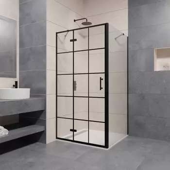 Душевой уголок RGW Passage 120x120 41087722-084L стекло прозрачное, профиль черный