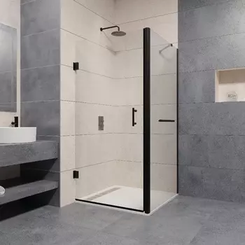 Душевой уголок RGW Passage 80x80 410836188-014 стекло прозрачное, профиль черный