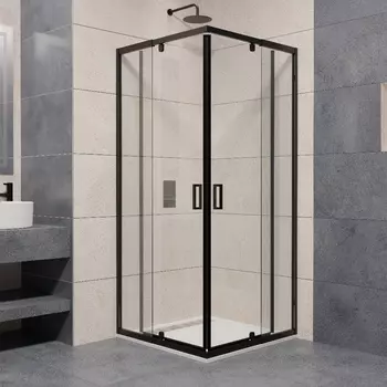 Душевой уголок RGW Passage 80x80 PA-038-B стекло прозрачное, профиль черный