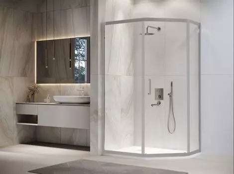 Душевой уголок RGW Passage PA-86S 120x100 асимметрия, стекло прозрачное, профиль хром-сатин, без поддона