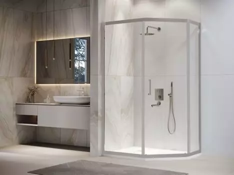 Душевой уголок RGW Passage PA-86S 120x90 асимметрия, стекло прозрачное, профиль хром-сатин, без поддона