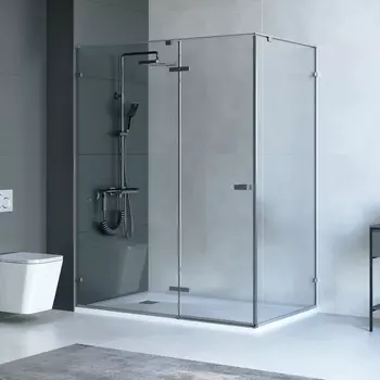 Душевой уголок RGW Stilvoll 100x80 SV-040Gr стекло матовое, профиль серый