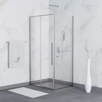 Душевой уголок RGW Stilvoll 110x80 SV-42-1 (SV-12 + Z-060-2) стекло прозрачное, профиль хром