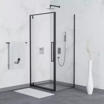 Душевой уголок RGW Stilvoll SV-35B 100х100 стекло прозрачное, профиль черный