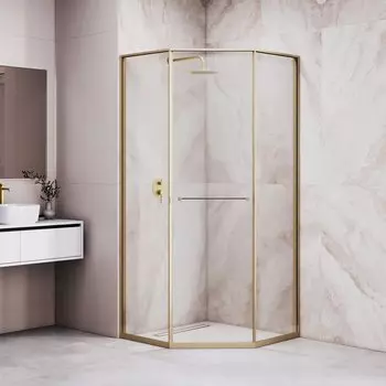 Душевой уголок RGW SV-82Gb 90x90 33328299-16L стекло прозрачное, профиль золото