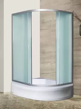 Душевой уголок River Don 100/80/24 MT L с поддоном, стекло матовое, профиль хром