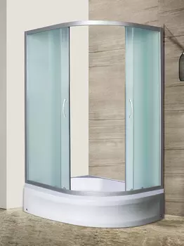 Душевой уголок River Don 120/80/24 MT L с поддоном, стекло матовое, профиль хром