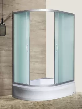 Душевой уголок River Don 120/80/24 MT R с поддоном, стекло матовое, профиль хром