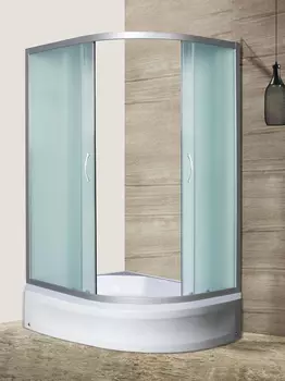 Душевой уголок River Don XL 120/90/24 MT L с поддоном, стекло матовое, профиль хром