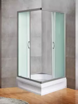 Душевой уголок River Morava 90/24 MT с поддоном, стекло матовое, профиль хром