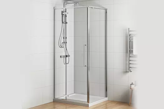 Душевой уголок Royal Bath 100х80 BERN -V RB100x80х195-T-CH стекло прозрачное, профиль хром, без поддона