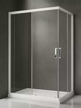 Душевой уголок Royal Bath 100х90 RB 9100 HPD-T стекло прозрачное, профиль белый, без поддона