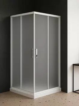 Душевой уголок Royal Bath 115х115 RB115HPD-C стекло матовое, профиль белый, без поддона