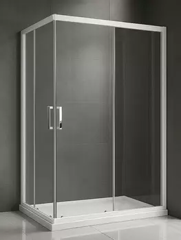 Душевой уголок Royal Bath 120х90 RB 9120 HPD-T стекло прозрачное, профиль белый, без поддона