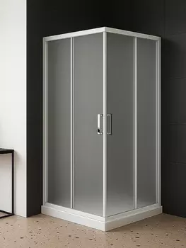 Душевой уголок Royal Bath 80х80 RB 80 HPD-C стекло матовое, профиль белый, без поддона