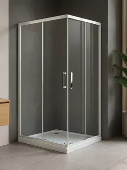 Душевой уголок Royal Bath 90х90 RB 90 HPD-T стекло прозрачное, профиль белый, без поддона