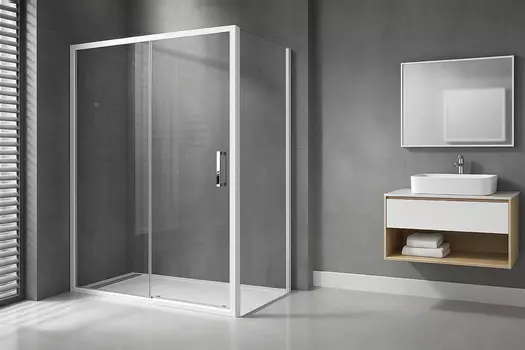 Душевой уголок Royal Bath Accord 150х90 RB 9150HPS-Т стекло прозрачное, профиль белый