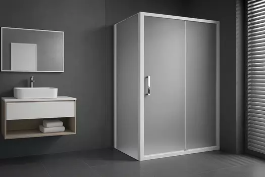 Душевой уголок Royal Bath Accord 165х95 RB 95165HPS-C стекло матовое, профиль белый