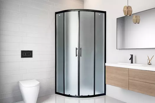 Душевой уголок Royal Bath HKD 90x90 Practic RB90HKD-C-BL стекло рифленое, профиль черный, без поддона