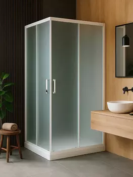 Душевой уголок Royal Bath HPD 110х100 RB1110HPD-C стекло матовое, профиль белый, без поддона