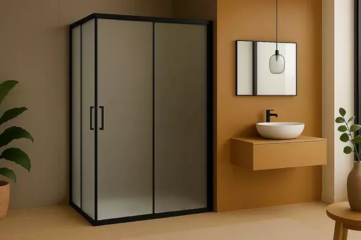 Душевой уголок Royal Bath HPD 115x70 RB7115HPD-C-BL стекло матовое, профиль черный