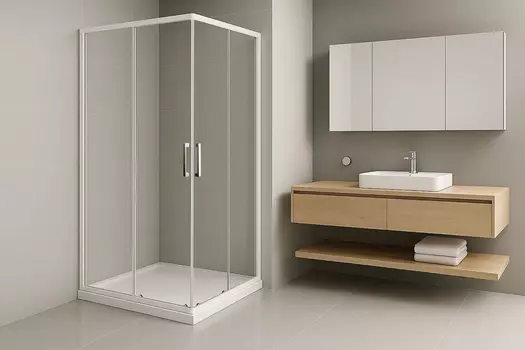 Душевой уголок Royal Bath HPD 75x70 RB7075HPD-T стекло прозрачное, профиль белый
