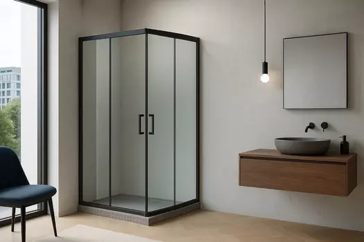 Душевой уголок Royal Bath HPD 80x70 RB7080HPD-T-BL стекло прозрачное, профиль черный