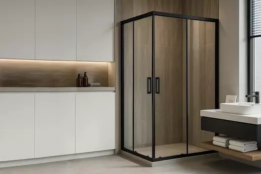 Душевой уголок Royal Bath HPD 95x70 RB7095HPD-T-BL стекло прозрачное, профиль черный