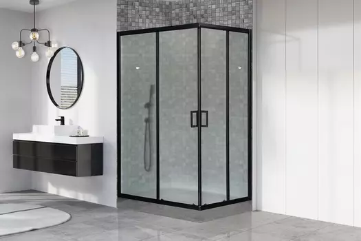 Душевой уголок Royal Bath HPD 120х80 RB8120HPD-C-BL стекло матовое, профиль черный, без поддона